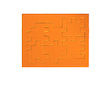 Hlavolam KOSTKA - oranžová (80x80x15mm)
