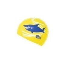 Dětská silikonová čepice s rybičkou - žlutá