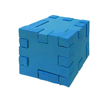Hlavolam KOSTKA - modrá (80x80x15mm)